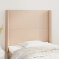 Kopfteil mit Ohren Cappuccino-Braun 103x16x118/128cm Kunstleder