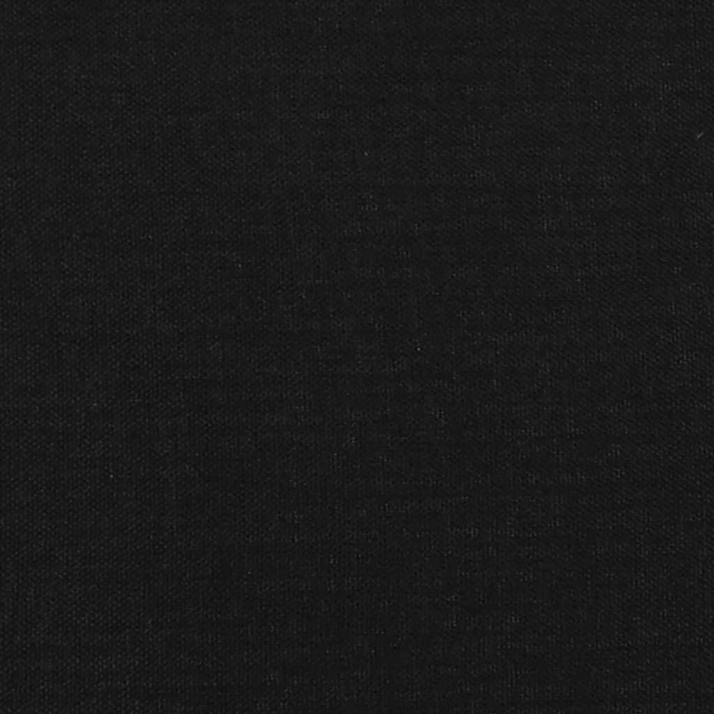 Kopfteil mit Ohren Schwarz 183x16x118/128 cm Stoff