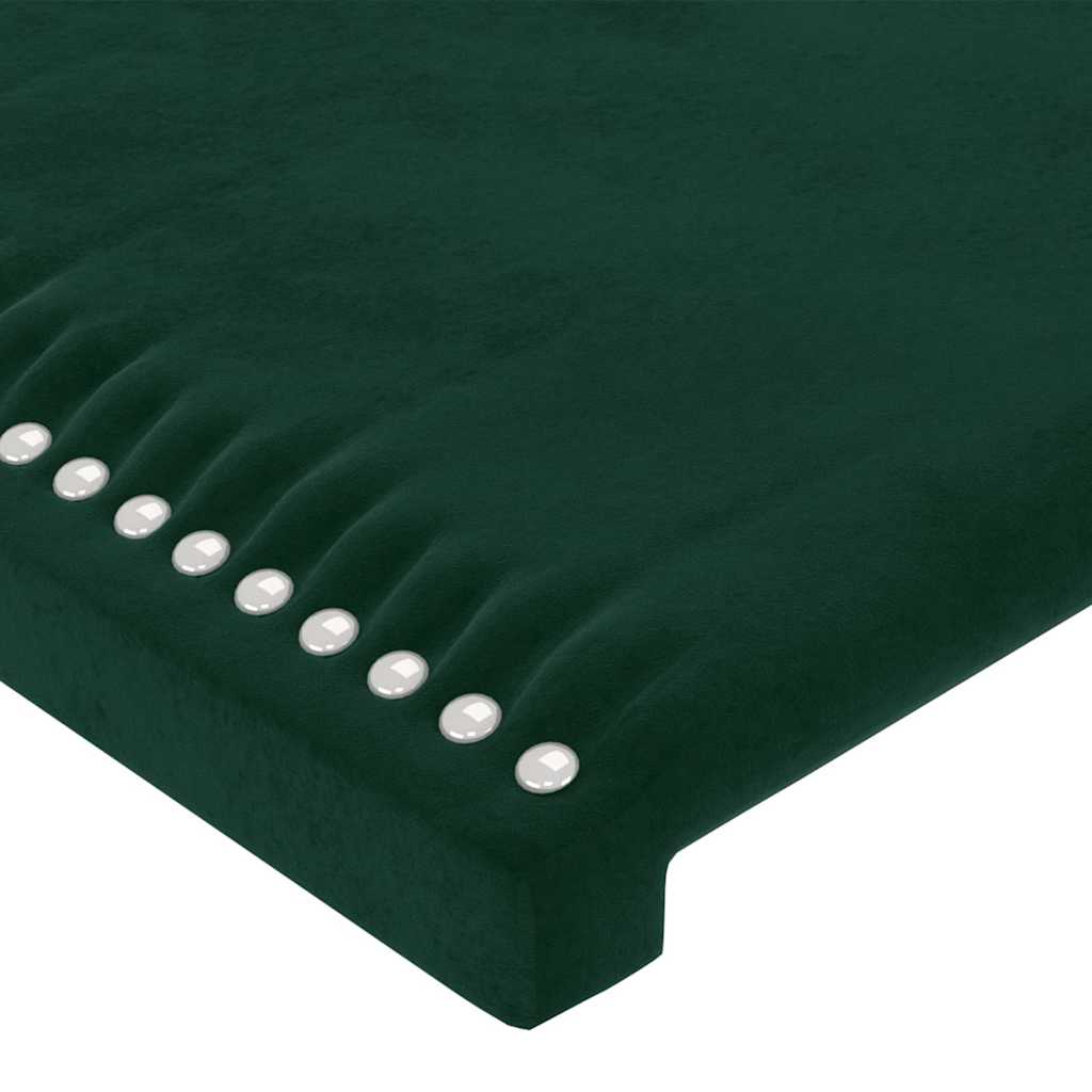 Kopfteil mit Ohren Dunkelgrün 103x16x118/128 cm Samt