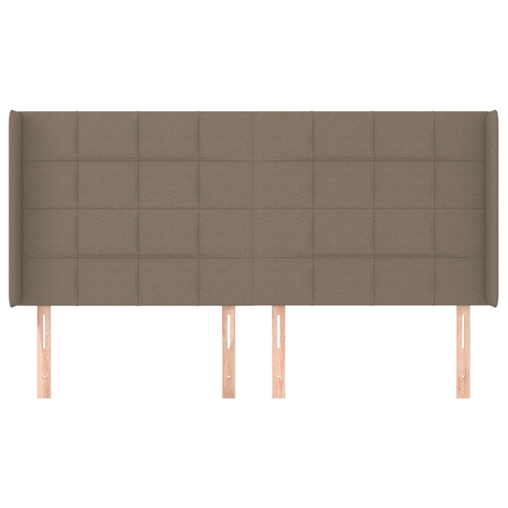 Kopfteil mit Ohren Taupe 163x16x118/128 cm Stoff