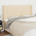 Kopfteil mit Ohren Creme 203x16x118/128 cm Stoff