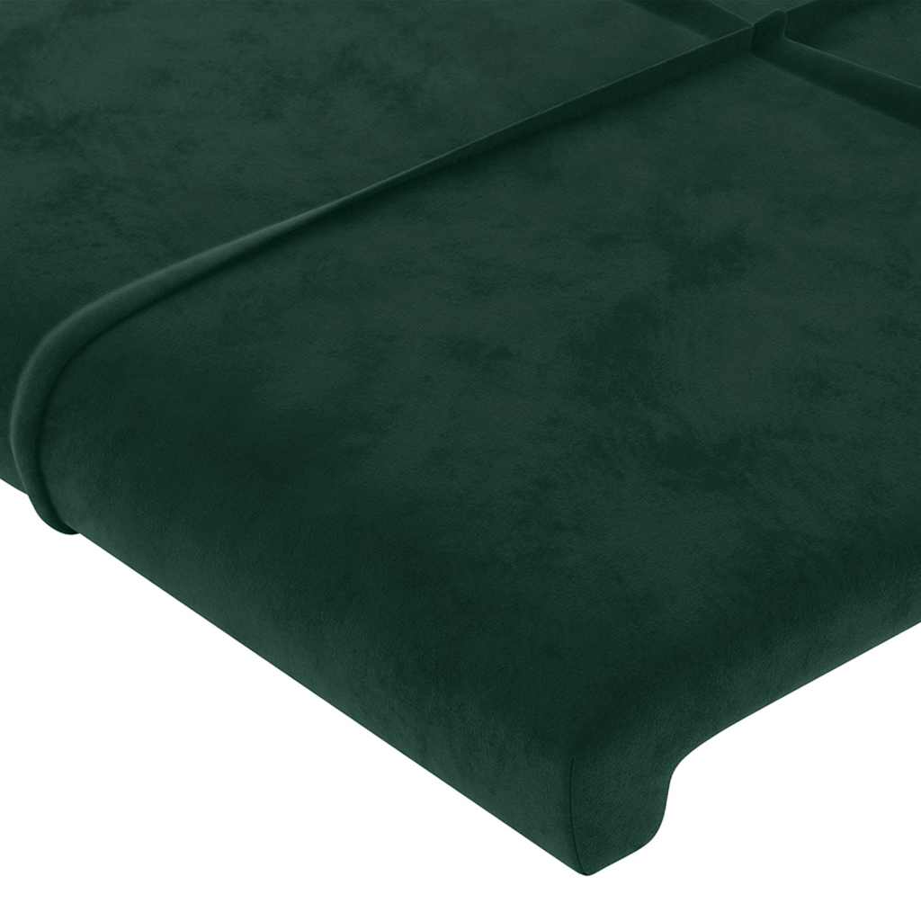 Kopfteil mit Ohren Dunkelgrün 83x16x118/128 cm Samt