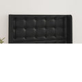 Kopfteil mit Ohren Schwarz 103x16x118/128 cm Kunstleder