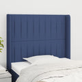 Kopfteil mit Ohren Blau 83x16x118/128 cm Stoff