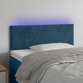 LED Kopfteil Dunkelblau 80x5x78/88 cm Samt
