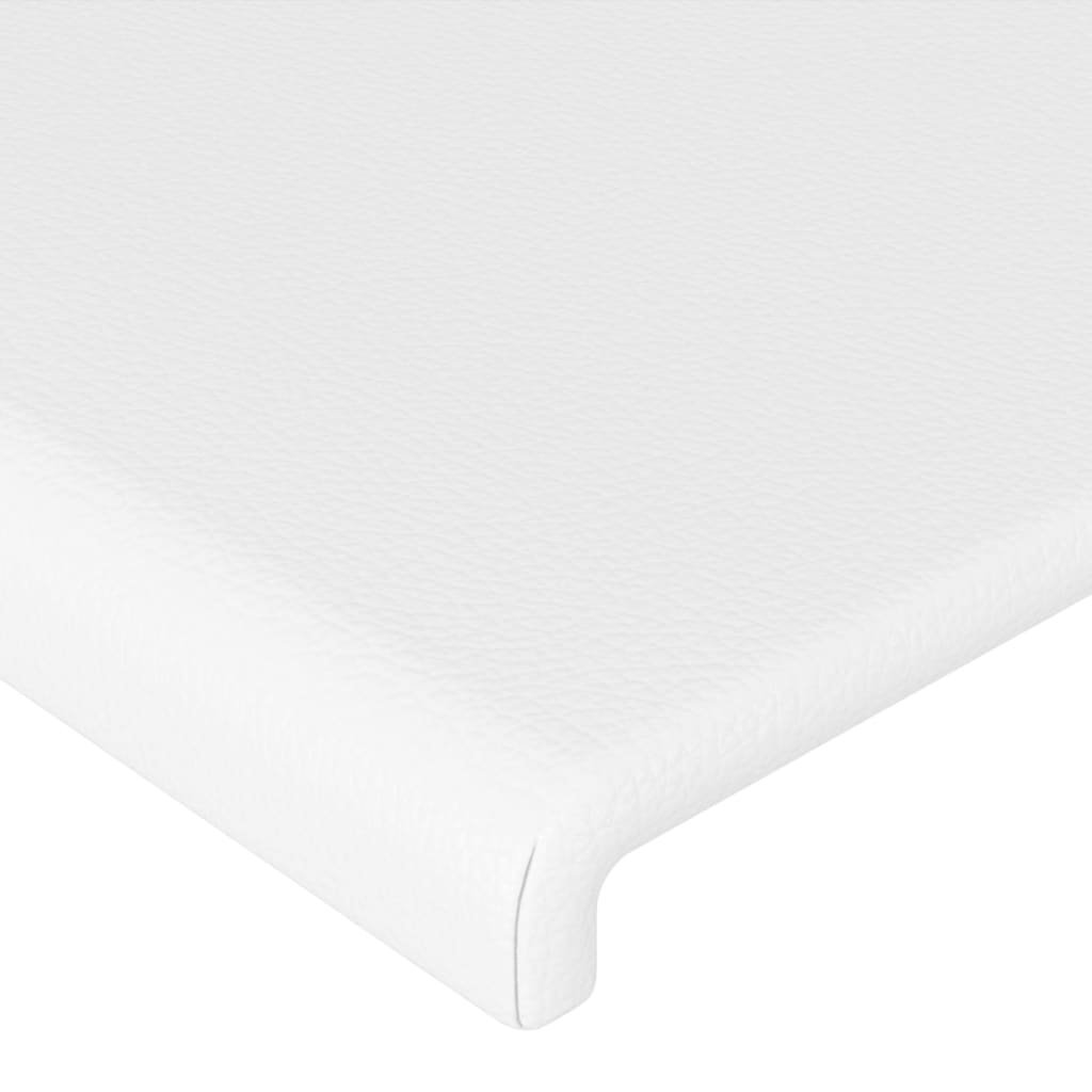 LED Kopfteil Weiß 90x5x78/88 cm Kunstleder