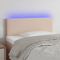 LED Kopfteil Cappuccino-Braun 90x5x78/88 cm Kunstleder