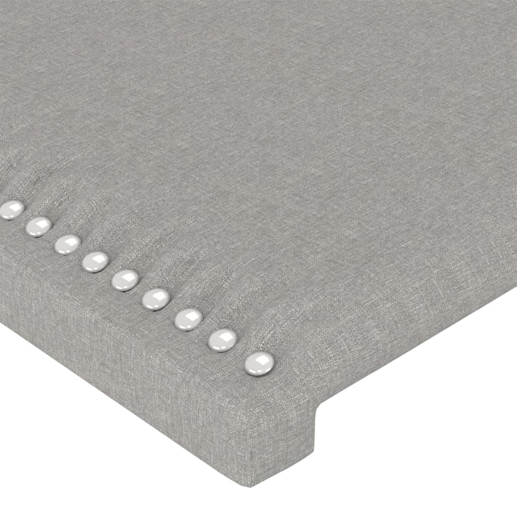LED Kopfteil Hellgrau 100x5x78/88 cm Stoff