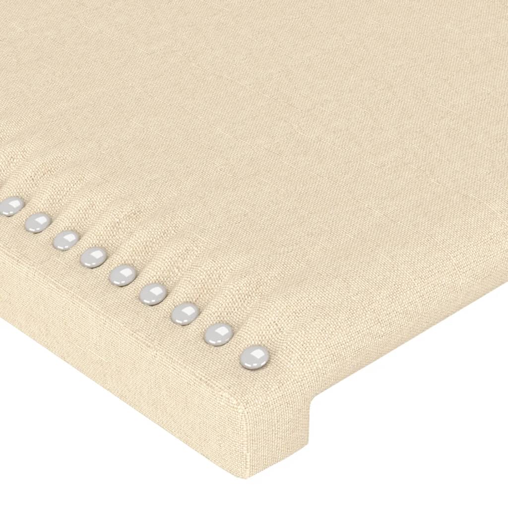 LED Kopfteil Creme 180x5x78/88 cm Stoff