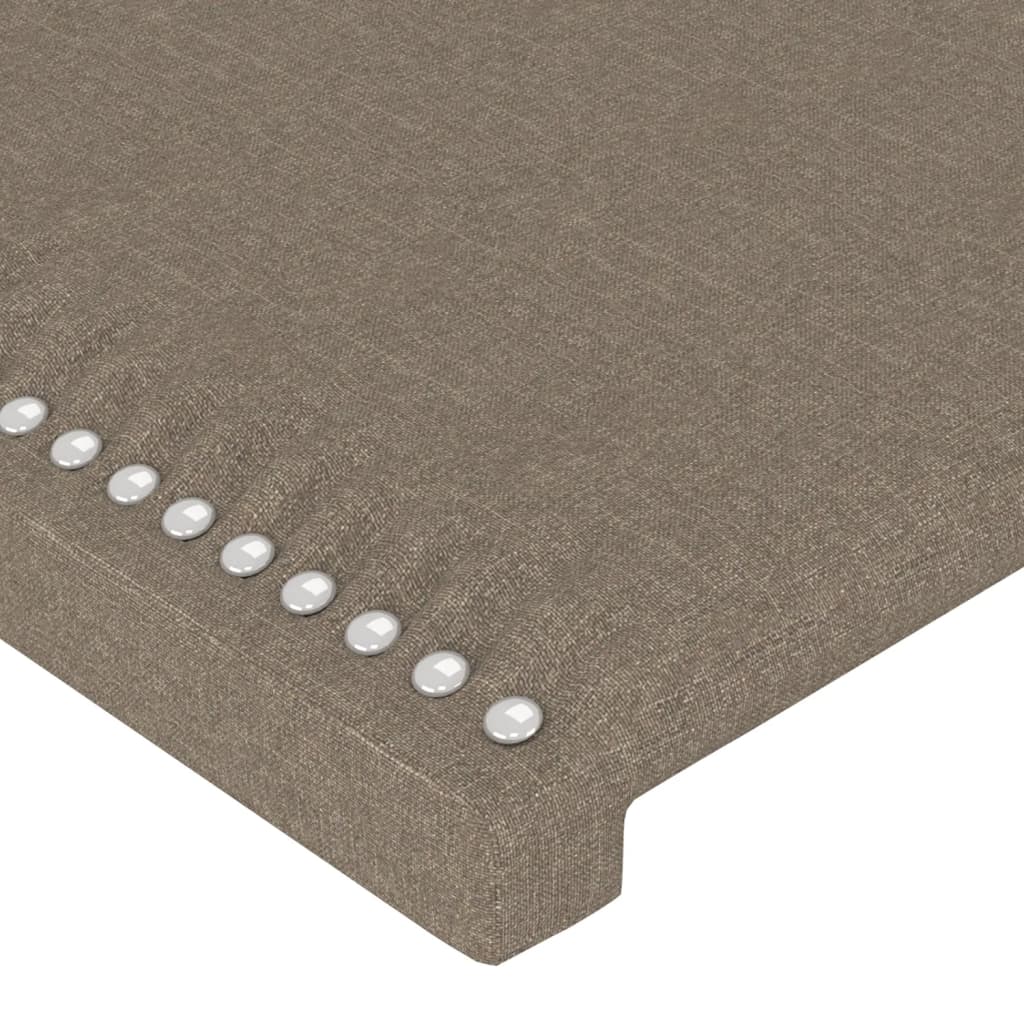 LED Kopfteil Taupe 200x5x78/88 cm Stoff
