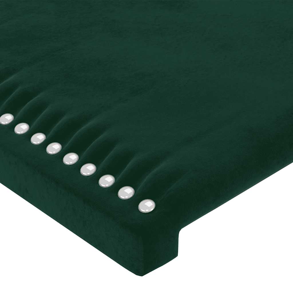 LED Kopfteil Dunkelgrün 80x5x78/88 cm Samt
