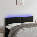 LED Kopfteil Schwarz 144x5x78/88 cm Kunstleder