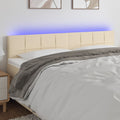 LED Kopfteil Creme 160x5x78/88 cm Stoff