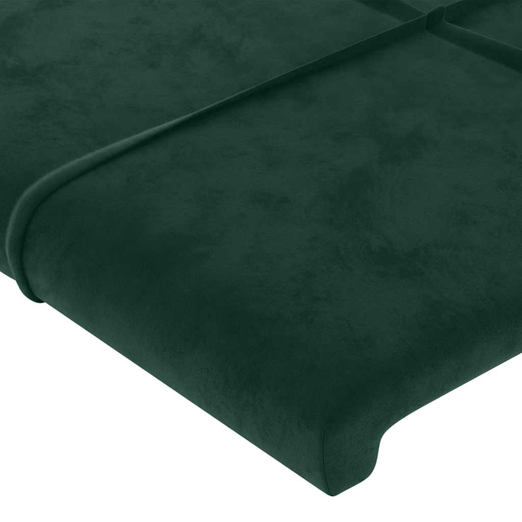 LED Kopfteil Dunkelgrün 80x5x78/88 cm Samt