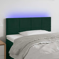 LED Kopfteil Dunkelgrün 80x5x78/88 cm Samt