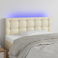 LED Kopfteil Creme 90x5x78/88 cm Kunstleder