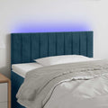 LED Kopfteil Dunkelblau 80x5x78/88 cm Samt