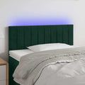 LED Kopfteil Dunkelgrün 90x5x78/88 cm Samt
