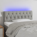 LED Kopfteil Hellgrau 90x7x78/88 cm Stoff