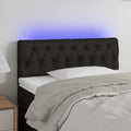 LED Kopfteil Schwarz 100x7x78/88 cm Stoff