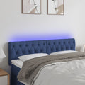 LED Kopfteil Blau 144x7x78/88 cm Stoff