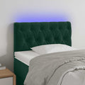 LED Kopfteil Dunkelgrün 80x7x78/88 cm Samt