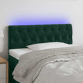 LED Kopfteil Dunkelgrün 90x7x78/88 cm Samt