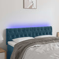 LED Kopfteil Dunkelblau 160x7x78/88 cm Samt