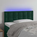 LED Kopfteil Dunkelgrün 80x5x78/88 cm Samt