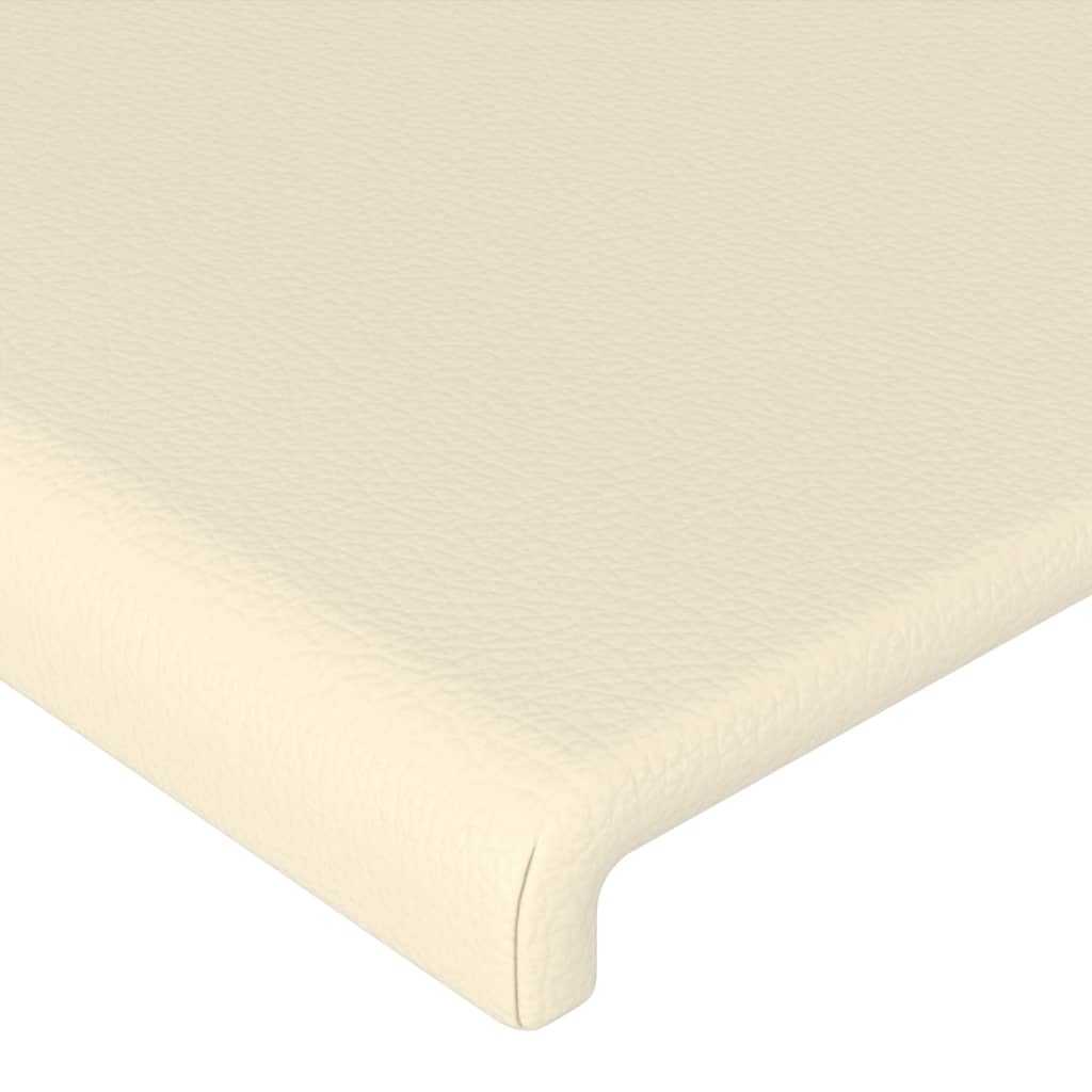 LED Kopfteil Creme 90x5x118/128 cm Kunstleder