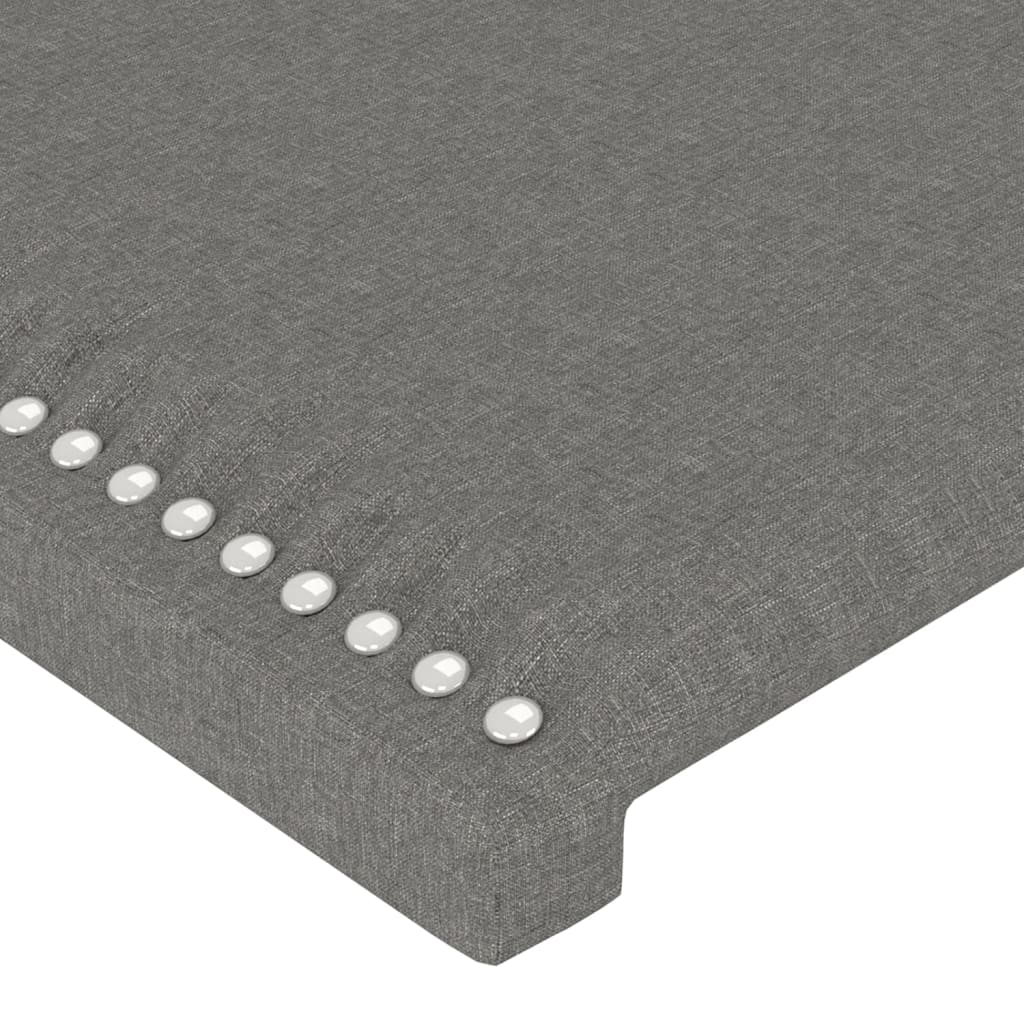 LED Kopfteil Dunkelgrau 80x5x118/128 cm Stoff