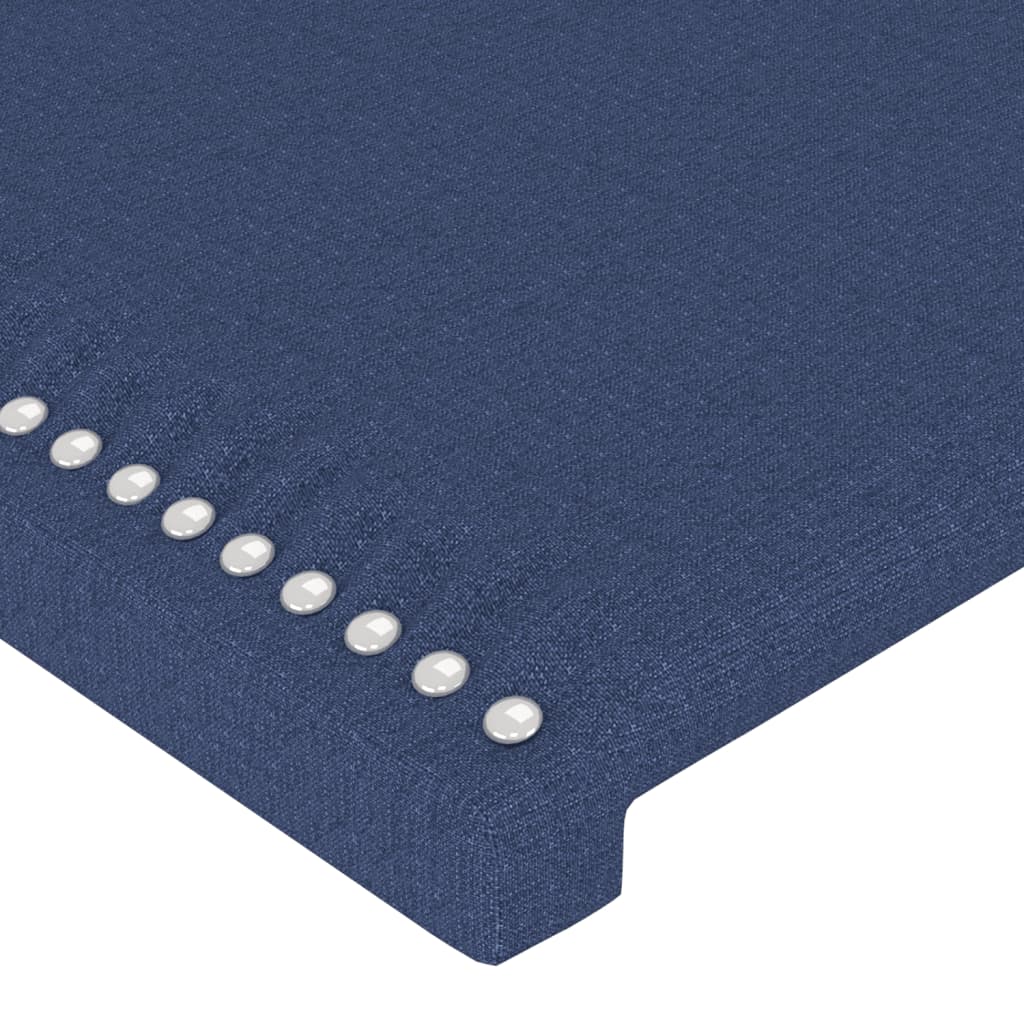 LED Kopfteil Blau 90x5x118/128 cm Stoff