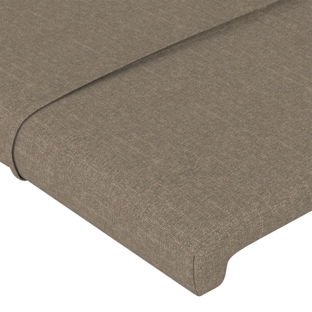 LED Kopfteil Taupe 160x5x118/128 cm Stoff
