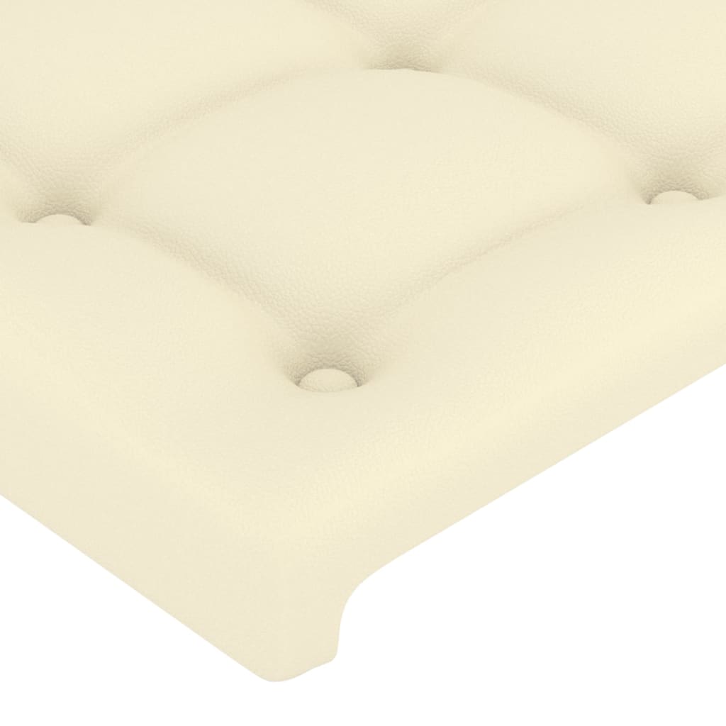 LED Kopfteil Creme 80x5x118/128 cm Kunstleder