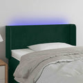 LED Kopfteil Dunkelgrün 83x16x78/88 cm Samt