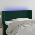 LED Kopfteil Dunkelgrün 103x16x78/88 cm Samt