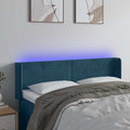 LED Kopfteil Dunkelblau 147x16x78/88 cm Samt