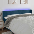 LED Kopfteil Dunkelblau 183x16x78/88 cm Samt
