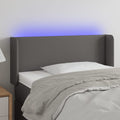 LED Kopfteil Grau 83x16x78/88 cm Kunstleder