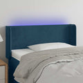LED Kopfteil Dunkelblau 103x16x78/88 cm Samt