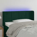 LED Kopfteil Dunkelgrün 103x16x78/88 cm Samt