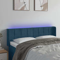 LED Kopfteil Dunkelblau 147x16x78/88 cm Samt