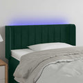 LED Kopfteil Dunkelgrün 83x16x78/88 cm Samt