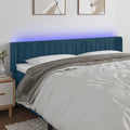 LED Kopfteil Dunkelblau 183x16x78/88 cm Samt