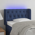 LED Kopfteil Blau 83x16x78/88 cm Stoff