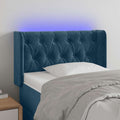 LED Kopfteil Dunkelblau 83x16x78/88 cm Samt