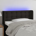LED Kopfteil Schwarz 83x16x78/88 cm Stoff
