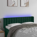 LED Kopfteil Dunkelgrün 147x16x78/88 cm Samt