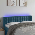 LED Kopfteil Dunkelblau 147x16x78/88 cm Samt