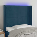 LED Kopfteil Dunkelblau 83x16x118/128 cm Samt